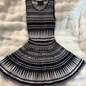 Sara Boo Black and White Geometric Mini Dress